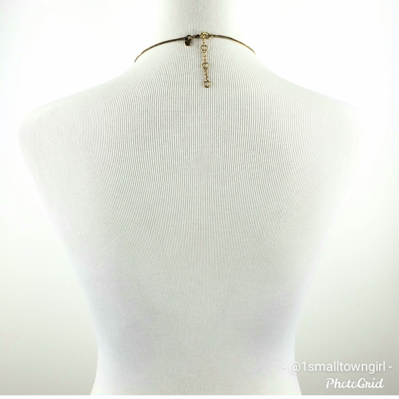 J. Crew multi-color pave stone link necklace 9" - Picture 6 of 8